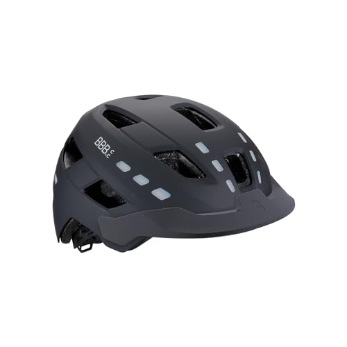 Casco de ciclismo BBB District Led unisex en color negro mate talla ML 54-60 cm