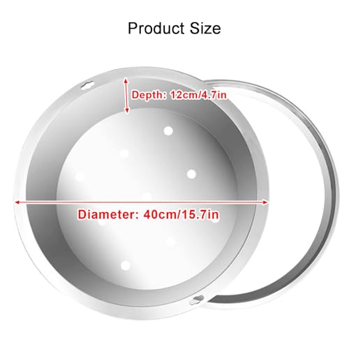 Couvercle de regard en acier inoxydable avec base de support pour gazon 40cm - 3