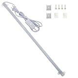 TOPXCDZ 110V LED Bar Light Rigid Strip Hard Bar Light with On/Off Switch 50cm LED Strip Reading Desk Lamp for Kitchen/Work Table Under Cabinet Lighting (Warm White)
