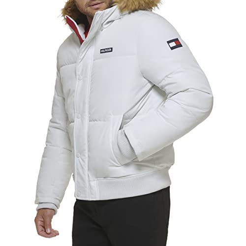 Image of Tommy Hilfiger Men's Arctic Cloth Quilted Snorkel Bomber Jacket (Standard and Big & Tall)