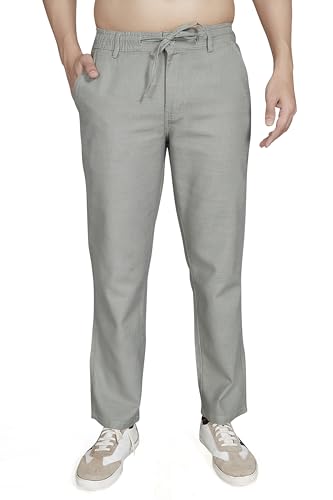 Image of DIVISIVE Men's Relaxed Fit Cotton Linen Blend Trousers