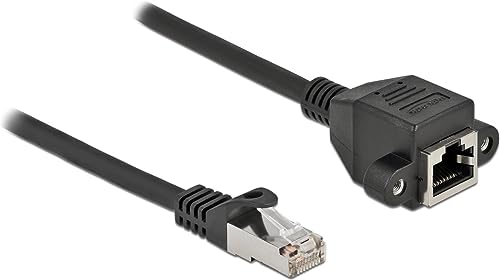 Delock Rallonge réseau S/FTP RJ45 mâle/femelle Cat6A 25 cm Noir