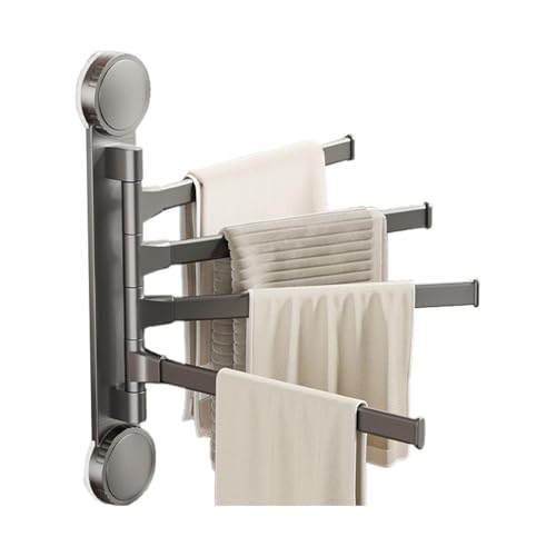 Toallero Giratorio con Ventosa - Toallero Giratorio para baño, Toallero Suave y Delicado, Toallero de Pared con Ventosa, para balcón, lavandería, baño, Cocina,
