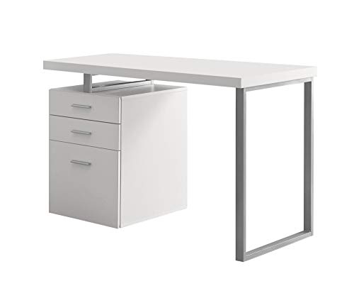 Monarch Specialties Hollow-Core Left Or Right Facing Desk, 48-Inch Length, White #TOP8