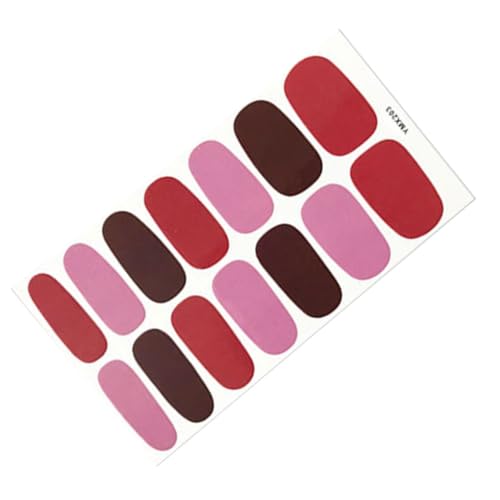 Zanthicia Pegatinas para decoración de uñas Calcomanía para uñas con correa Pegamento Cubierta completa Decoración de manicura Suministros belleza para mujeres Niñas, YMX203