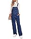 Vetinee Blauer Overall Latzhose Damen Jeans Sargassomeer Größe M passt für EU 38-40