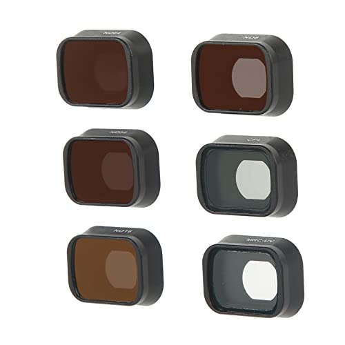 Goshyda Drone Filters Set, 6 in 1 UV CPL ND8 ND16 ND32 ND64 Filter, Aluminum Alloy Frame Optical Glass