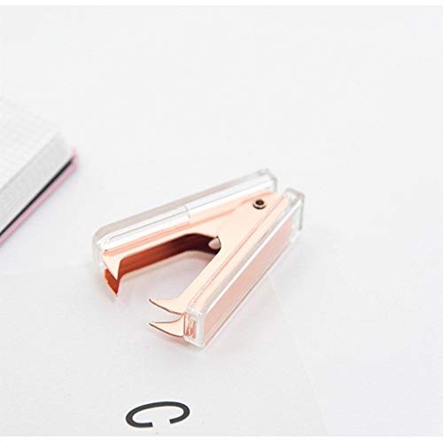 Removedor de grampos de ouro rosa, acrílico transparente, corpo de aço, mandíbulas, ferramenta de re