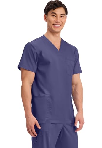 Image of Cherokee WW Revolution V-Neck Scrub Top for Men with 3 Pockets