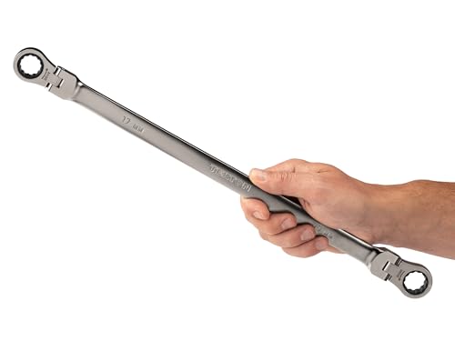 Image of TEKTON 17 x 19 mm Long Flex Head Ratcheting Box End Wrench | WRB36417