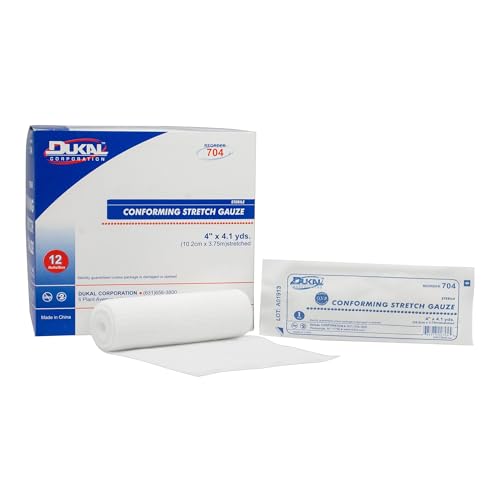Dukal Conforming Stretch Gauze, Sterile, 4" W x 4.1 yd. L, White (12 Bags of 8) (Pack of 96) miniatura 1