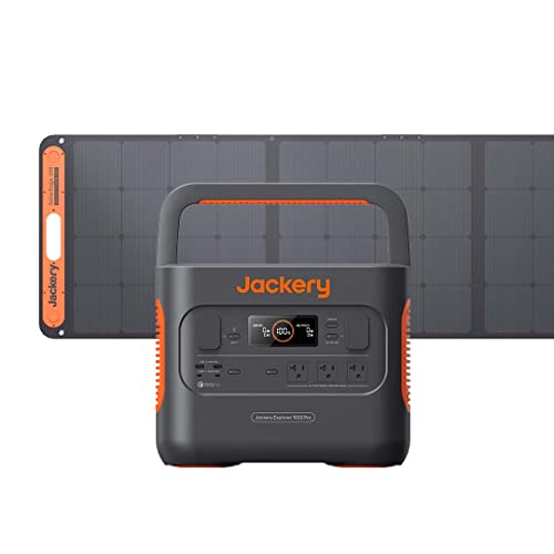 Jackery Solar Generator 1500 Pro 200W, 1512Wh Power Station With 1X200W Solar Panel, Fast Charging In 2 Hours, Intelligent Bms, Dual Pd 100W Ports For Rv Outdoor Camping & Power Outages #TOP20