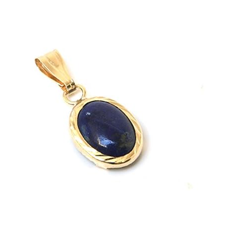 9ct Gold Lapis Lazuli Oval Pendant by Peninsula Cover