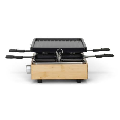 Livoo 4 osoby DOC311-800 W, bambus, wyjmowany grill, nieprzywierający, 23 x 22,5 cm
