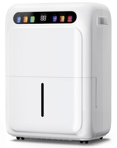 Deumidificatore 20L/giorno，Deumidificatore Casa con Display Digitale...