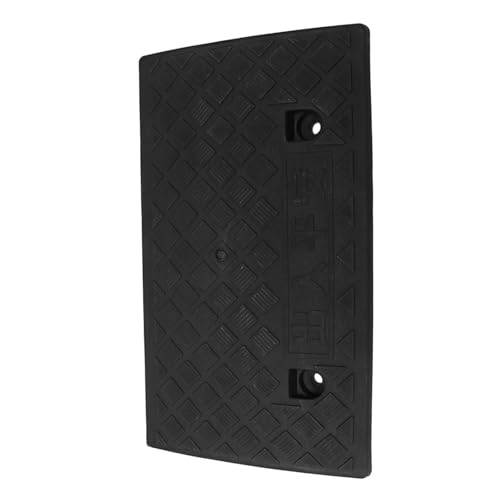 Rampa de borde para automóvil de plástico, rampa umbral para vehículos, 50 x 27 x 9 cm, negro, para uso en entrada y acera miniatura 1