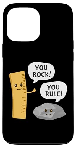 You Rock You Rule 面白い かわいい カワイイ ロックと定規 しゃれ スマホケース iPhone 13 Pro Max 用