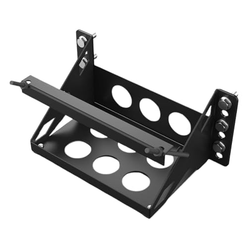Battery Tray, Metal Universal Heavy Duty Rustproof Storage Mounting Box Holder Battery Base Plate Secure Fixing Tray for Car Marine RV Truck Vehicle System Installation for Adults Mechanics Families