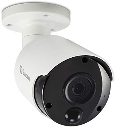 Swann Wired PIR Bullet Security Camera, 4K Ultra HD Surveillance Cam with Color Night Vision, Indoor/Outdoor, Thermal, Heat & Motion Sensing, Audio Monitoring, Add to NVR with PoE, SWNHD-885MSB