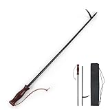 Pleasantly Warm Fire Poker with Blow Poke - 34in 2-in-1 Fireplace Tool with Comfortable Wooden Handle, Durable Poker & Airflow Stick for Fire Pits, Wood Stoves & BBQ