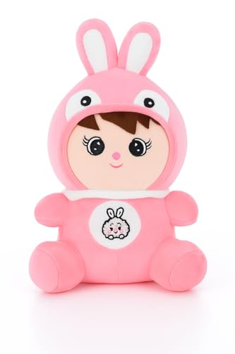 Image of Soft Plush Doll for Girls with Rabbit Ear, Teddy Bear, Soft Toy for Baby Girl, Best Gift Toy, Girls and Adults | Valentines (27cm, Pink)