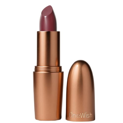 Image of One Wish Creamy Matte Lipstick Long Lasting for Women - Raisin Hell Shade 11 | Full Coverage | Creamy Formula | No Flaky Lips | No Dryness | Vitamin E, Almond Oil & Shea Butter for Moisturising Lip | 8 Hrs Lasting | Smooth Finish | 3.8 gm