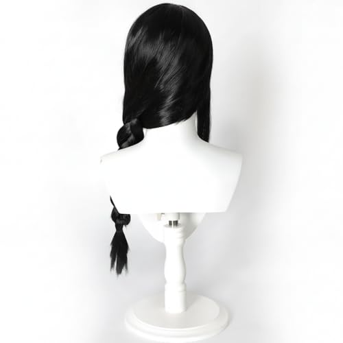 Image of Anime Wigs for Nayuta Cosplay Wig - Black Long Resistant Synthetic Wig for Role Play with Wig Cap for Festival,Costume Party