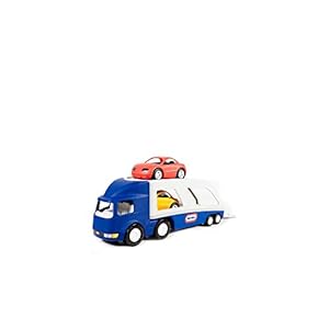 Little Tikes Big Car Carrier – Large Hauler with 2 Sports Cars – Hours of Fun – Indoor or Outdoor Use, Blue, 73 x 19 x 25 cm