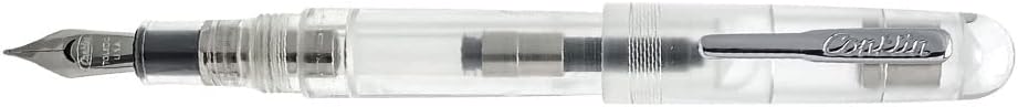 Conklin All American Demo Clear Special Eyedropper Edition Fountain Pen - Extra Fine Nib | Transparent Design | Precision German JoWo Nib | Refillable