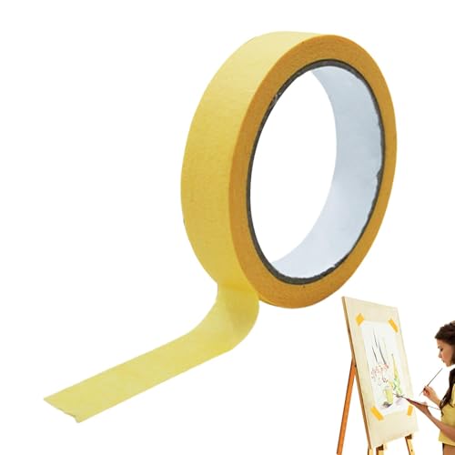 Ruban de masquage jaune pour peintre - Ruban de masquage jaune, Ruban de masquage pour peintre décoratif | autocollants aux couleurs vives pour peindre les espaces vides, masquer la peinture au