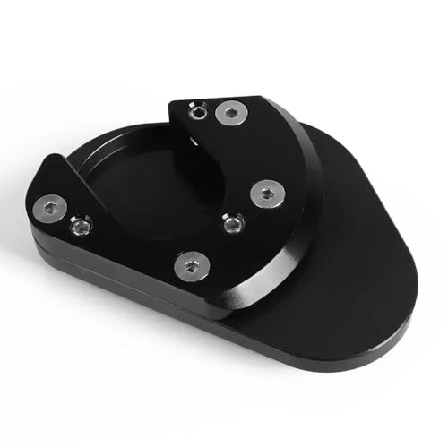 Motorrad Seite Stehen Enlarger Ständer Vergrößern Platte Pad Für Husqvarna Vitpilen 401 Für Svartpilen 401 Für 701 Enduro Supermoto(Black)