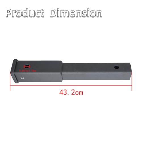 12-Inch Trailer Hitch Extension for 2-Inch Receiver 5/8\" Pin Hole 4000 LBS Tow Capacity