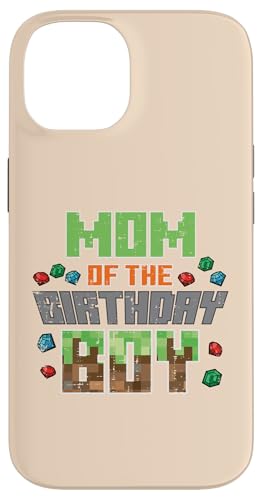 Mom Of Birthday Boy Pixel Gaming Bday Party ���f�B�[�X �X�}�z�P�[�X iPhone 14 �p