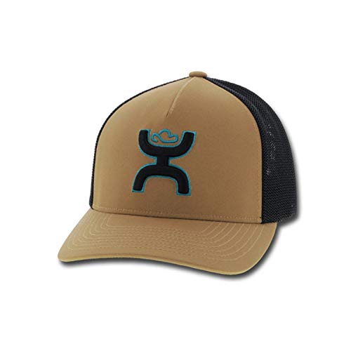 Hooey Coach 5-Panel Flexfit Stretch-Fitted Hat Tan/Black #TOP7