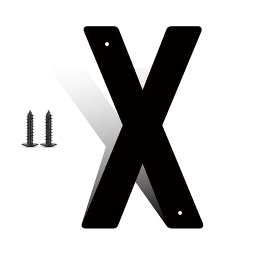 Grandes lettres noires pour la maison extérieur 30,5 cm numéro de porte rue appartement métal X