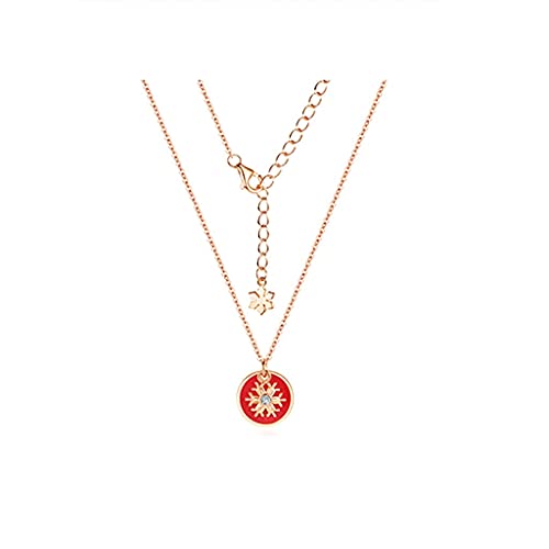 Collier flocon de neige en argent sterling au design de neige dérivante romantique