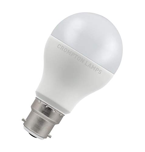 Crompton Lamps LED GLS 15W BC-B22d (100W Equivalent) 2700K Warm White Opal 1521lm BC Bayonet B22 A65 Frosted Bright Thermal Plastic Light Bulb