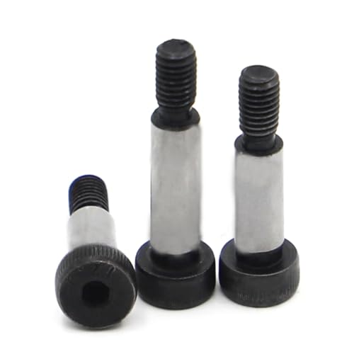 Viti Metalliche 1 pz M5 M6 M8 M10 Dia = 6 8 10 12mm Nero Acciaio al Carbonio Esagonale A Esagono Incassato cap Testa Spalla Cuscinetto a rulli Vite Bullone(30mm,M10 Shoulder dia12mm)