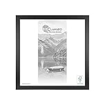 Clamaro 'COLLAGE' picture frame square 42x42 handmade | Black Matt | modern angular frame made from MDF wood with acrylic glass pane, back board and metal hanger (horizontal and vertical)