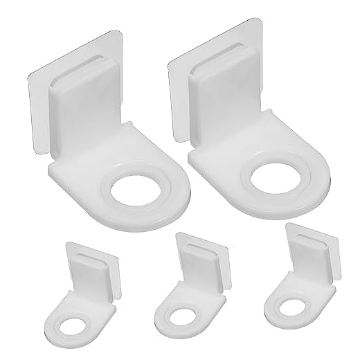 5Pcs Bathroom Wall Hanging Hooks and Shampoo Bottle Holder Strong Adhesive Bath Organizer for Efficient Bathroom Storage and Easy Organization