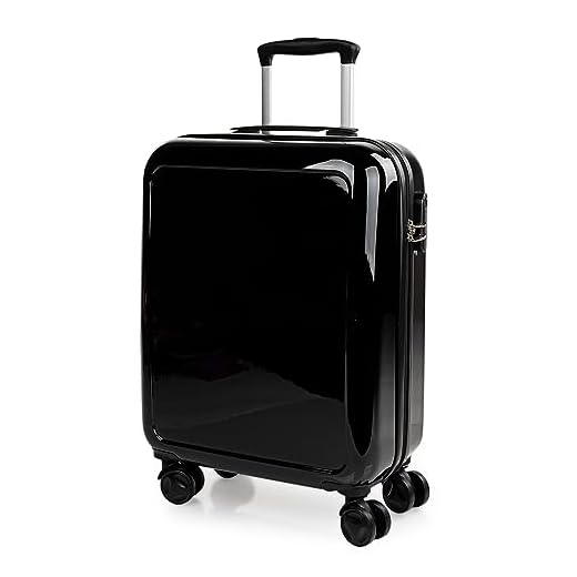ITACA - Maletas de Viaje Cabina - Maleta Cabina 55x40x20 - Maletas de Cabina 4 Ruedas - Maleta Pequeña Maleta de Cabina de Marca. Trolley Cabina de Mano. Maletas Viaje con Candado de Combinació, Negro