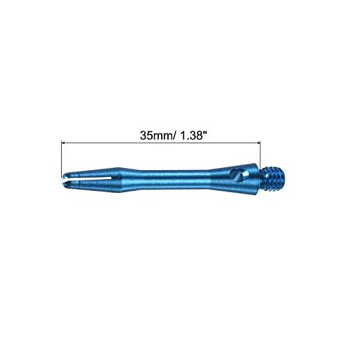 Image of PATIKIL 35mm Aluminum Dart Shafts, Medium 2BA Thread Dart Stems Dart Accessories Throwing Fitting for Steel Tip - 6 Pack (Sky Blue)