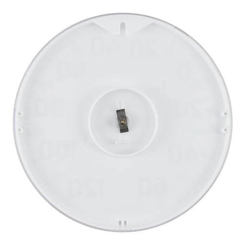 La Crosse 104-1522 8\" Round Analog Dial Thermometer, White