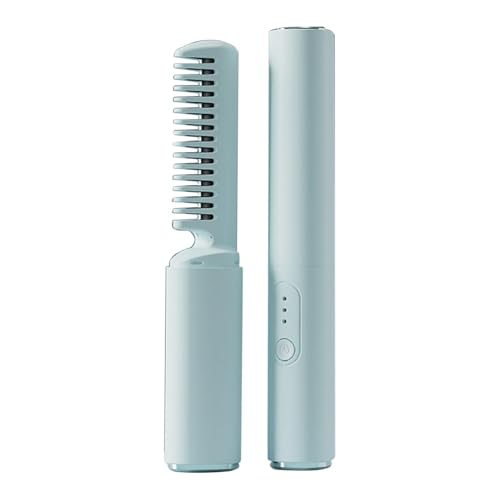 Cepillo alisador - Cepillo de peinado inalámbrico, plancha de eléctrica | Cepillo de calentado recargable, tiny cepillo alisador de de calentamiento rápido portátil para cabello y