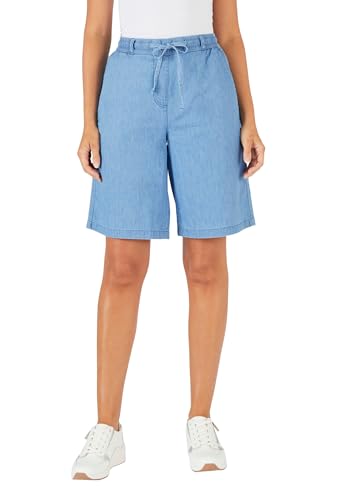 Bermuda tissu chambray femme anti frottement short léger été confortable