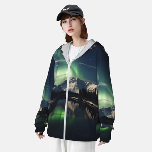 Chaqueta para hombre con protección solar UPF 50+ manga larga con capucha miniatura 4
