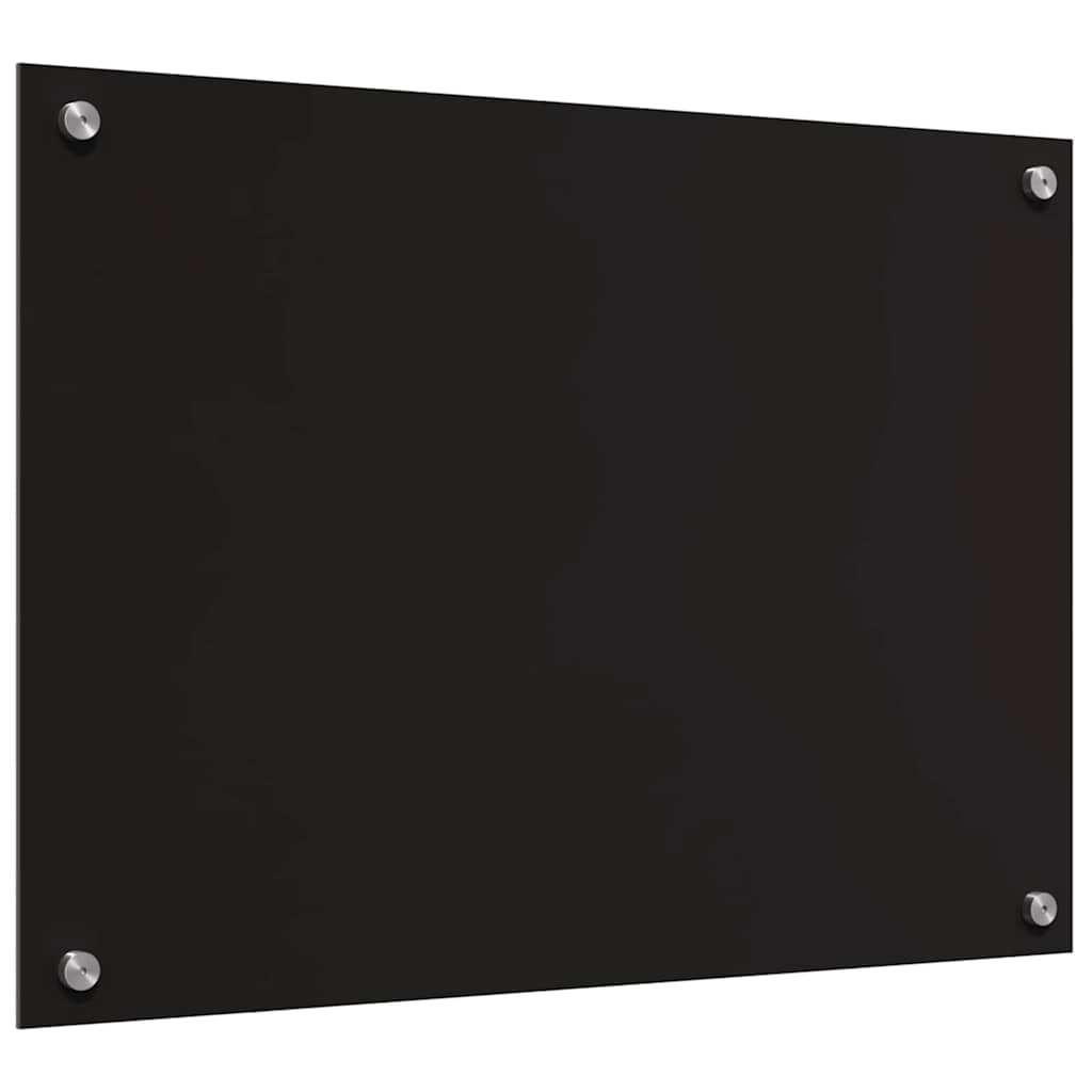 Solivagant Küchenrückwand 2 pcs Schwarz 70 x 50 cm Gehärtetes Glas, Küche Esszimmer,Küchenhelfer -utensilien, 15.7 kg-3415543
