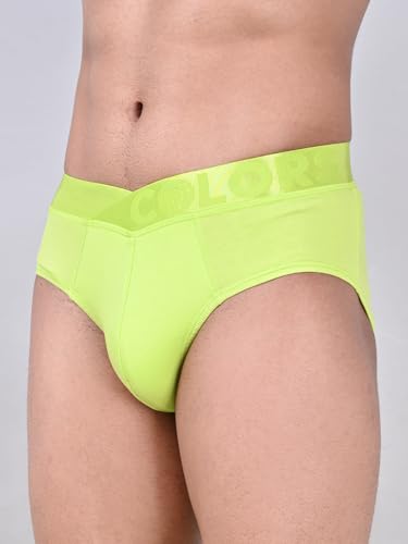 Image of Rupa Colors Modern Solid Brief for Men, Cotton Blend, Regular Fit, Outer Elastic, Pack of 1