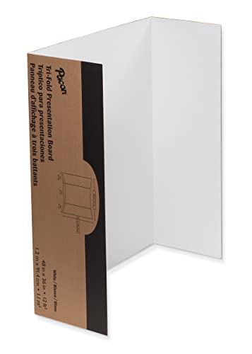 Spotlight Display Board - 48 X 36 Inches - 1 Ply Black & Presentation Board, White, Single Wall, 48" X 36", 4 Boards Pk #TOP4