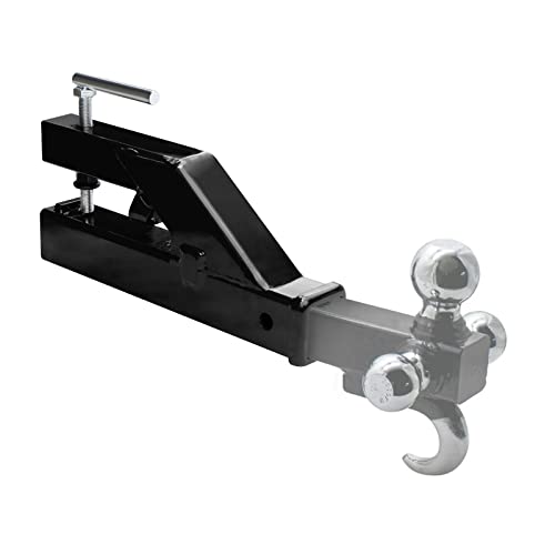 Bucket Hitch For Tractor, Ebesttech 1Pc Clamp On Trailer Hitch Receiver 2" Ball Mount Adapter Compatible With Deere Bobcat Bucket (Black) #TOP4